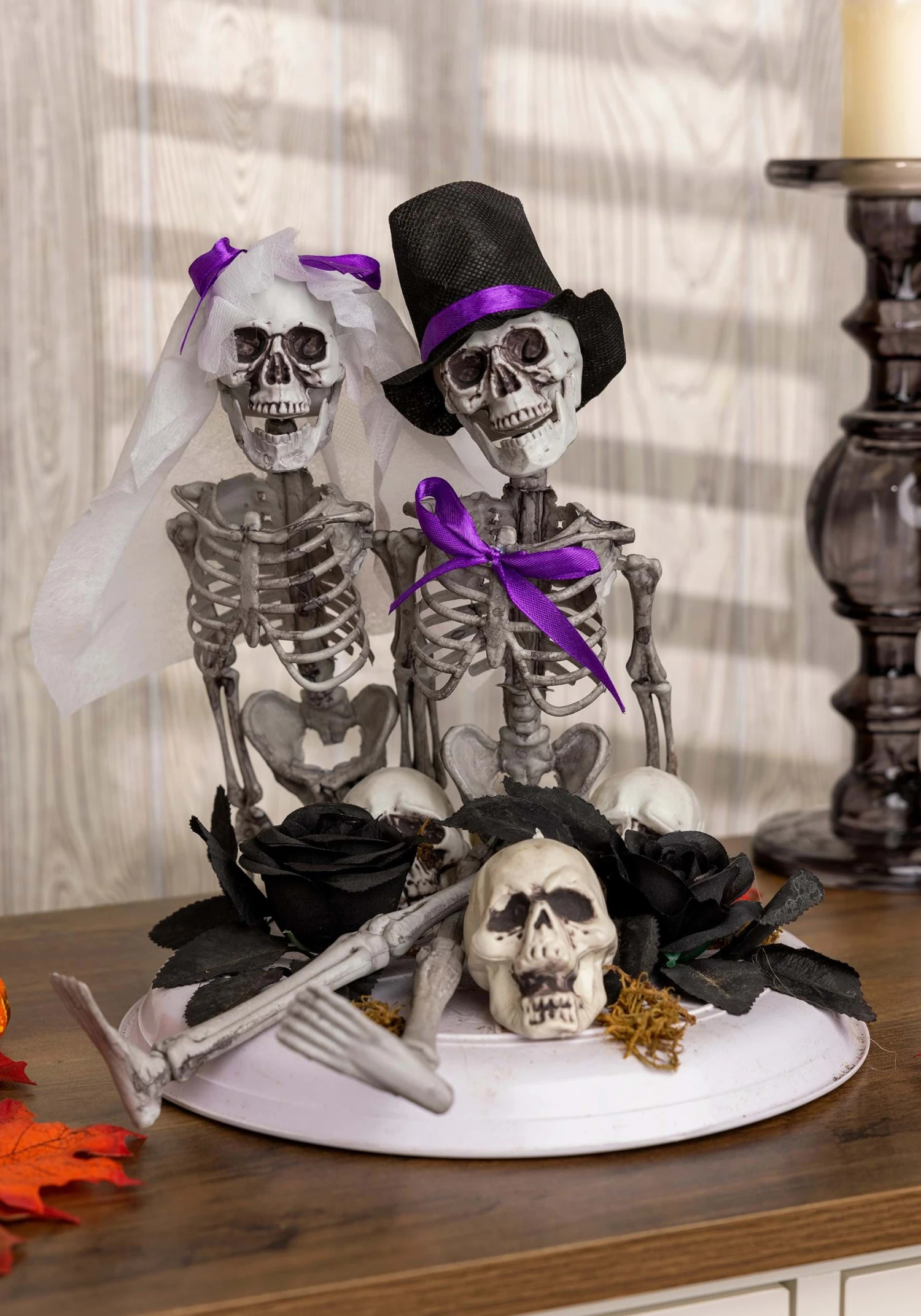 11-Inch Skeleton Bride & Groom Halloween Decoration 3 11-Inch Skeleton Bride & Groom Halloween Decoration