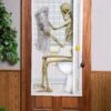 Skeleton Bathroom Door Cover Decoration 2 Skeleton Bathroom Door Cover Decoration -Halloween Costumes skeleton restroom door cover