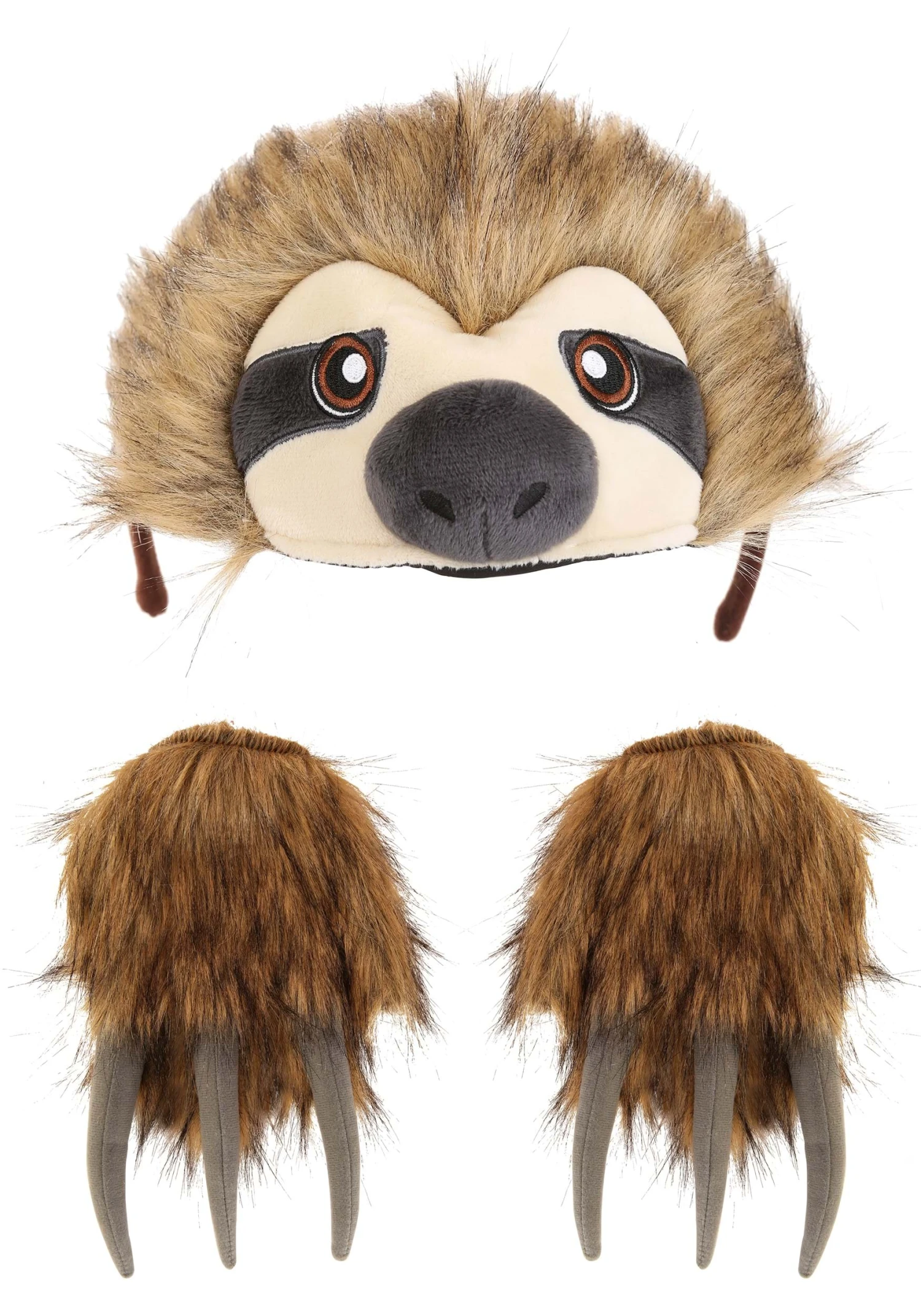 Sloth Soft Headband & Paws Costume Accessory Kit 7 Sloth Soft Headband & Paws Costume Accessory Kit - Image 5