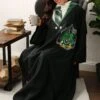 Harry Potter Slytherin Comfy Throw For Adults 2 Harry Potter Slytherin Comfy Throw For Adults -Halloween Costumes slytherin harry potter comfy throw