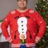 Adult Snowman Balls Ugly Christmas Sweater 1 Adult Snowman Balls Ugly Christmas Sweater -Halloween Costumes snowman balls christmas sweater