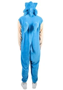Adult Sonic The Hedgehog Cosplay Union Suit -Halloween Costumes sonic the hedgehog cosplay union suit alt 2