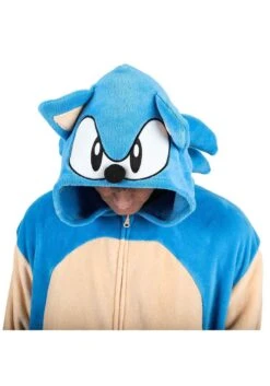 Adult Sonic The Hedgehog Cosplay Union Suit -Halloween Costumes sonic the hedgehog cosplay union suit alt 4