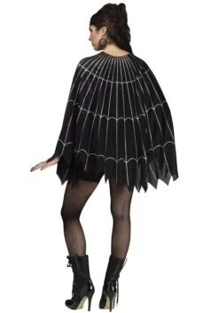 Fun World Spider Web Poncho Costume For Adults -Halloween Costumes spider web poncho costume 1