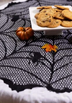 Spider Web Round Halloween Table Cover Decoration 5 Spider Web Round Halloween Table Cover Decoration -Halloween Costumes spider web round table cover decoration alt 1
