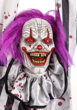 4.5FT Spine Shivering Shaking Animated Evil Clown Halloween Decoration 13 4.5FT Spine Shivering Shaking Animated Evil Clown Halloween Decoration -Halloween Costumes spine shivering shaking clown decoration alt 4