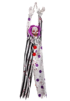 4.5FT Spine Shivering Shaking Animated Evil Clown Halloween Decoration 14 4.5FT Spine Shivering Shaking Animated Evil Clown Halloween Decoration -Halloween Costumes spine shivering shaking clown decoration alt 5