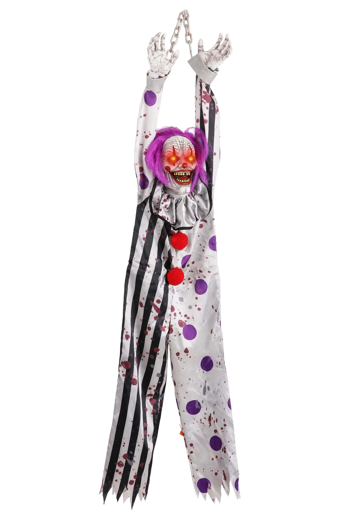 4.5FT Spine Shivering Shaking Animated Evil Clown Halloween Decoration 9 4.5FT Spine Shivering Shaking Animated Evil Clown Halloween Decoration - Image 7