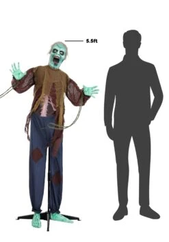 5.5FT Spineless Stanley Animatronic Zombie Decoration - Scream Saver 15 5.5FT Spineless Stanley Animatronic Zombie Decoration - Scream Saver -Halloween Costumes spineless stanley animatronic zombie decoration alt 7