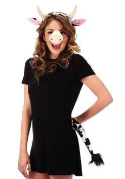 Cow Ears And Tail Set 10 Cow Ears And Tail Set -Halloween Costumes spotted cow ears and tail set alt 3