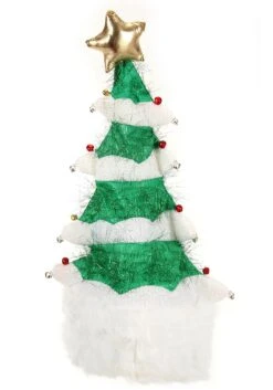 Springy White Christmas Tree Plush Hat -Halloween Costumes springy white christmas tree plush hat alt 2