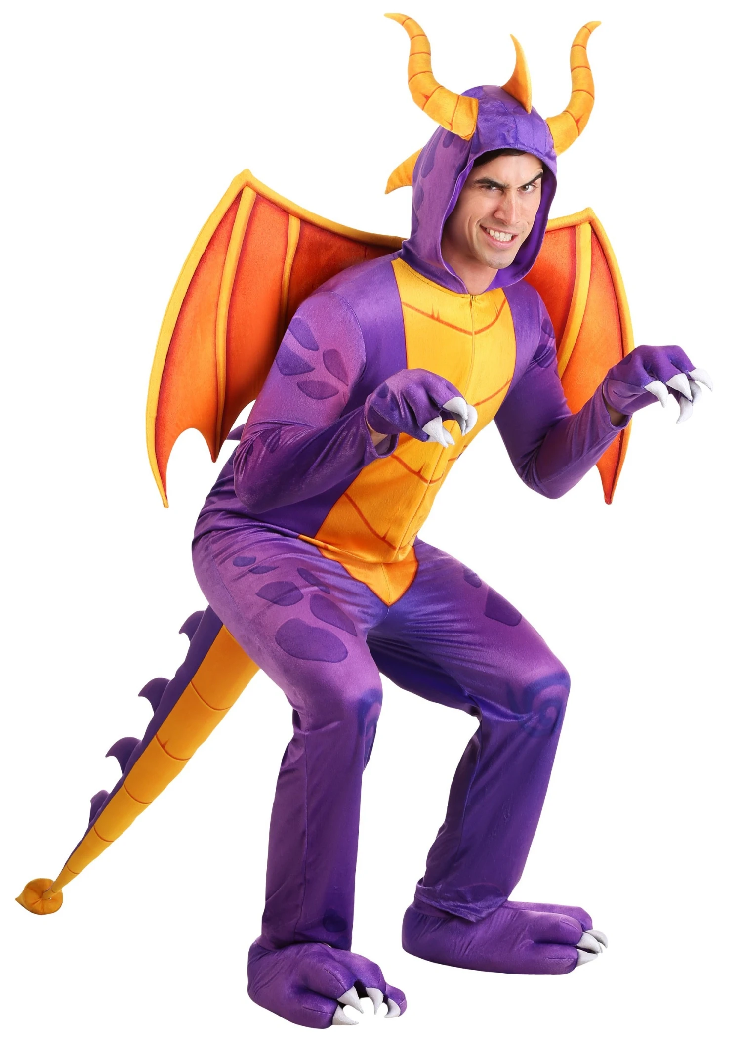 Spyro The Dragon Adult Costume Jumpsuit 6 Spyro The Dragon Adult Costume Jumpsuit - Image 4