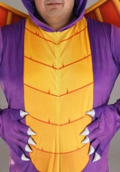 Spyro The Dragon Plus Size Costume Jumpsuit For Adults 12 Spyro The Dragon Plus Size Costume Jumpsuit For Adults -Halloween Costumes spyro the dragon adult plus costume jumpsuit alt 3