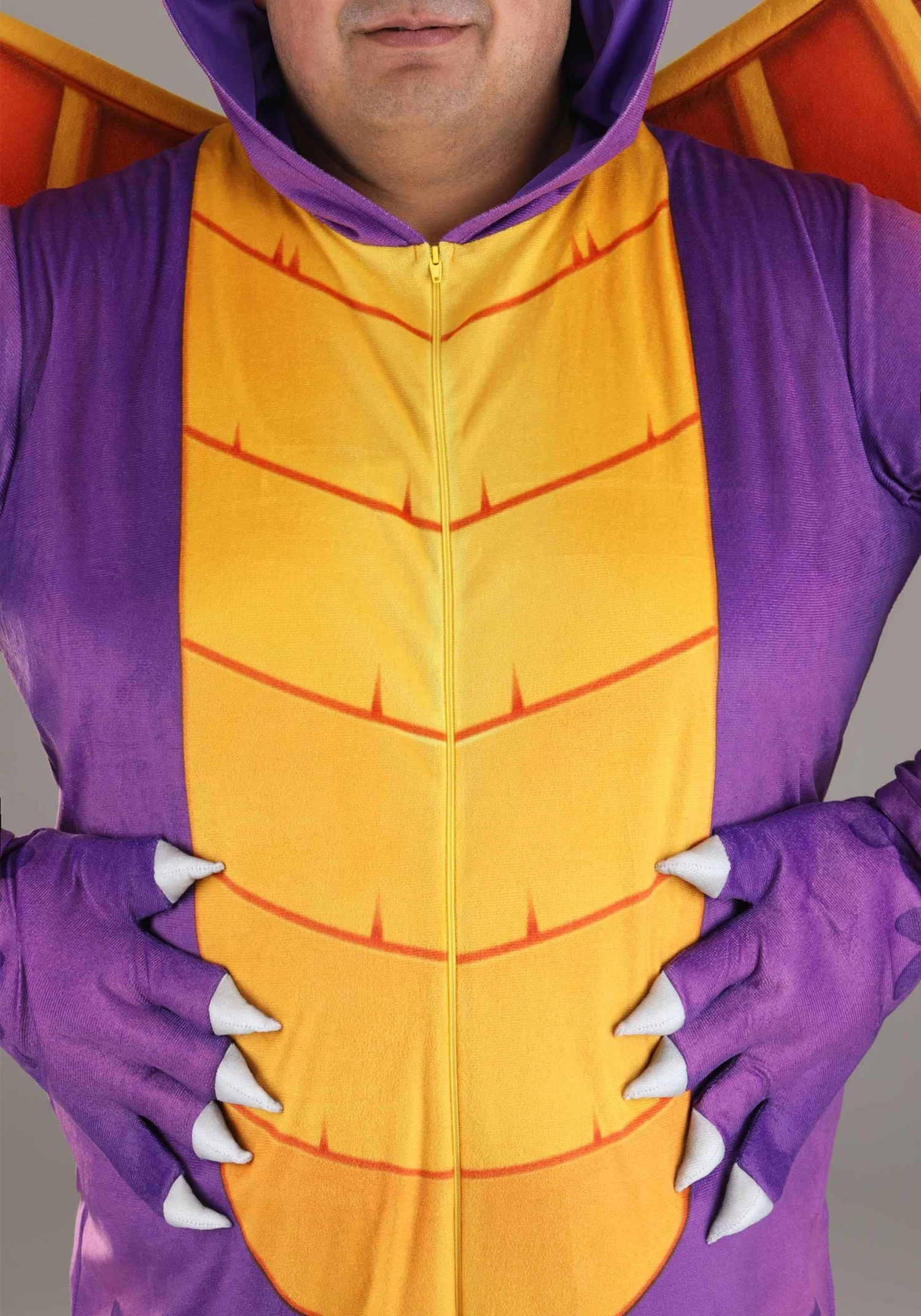 Spyro The Dragon Plus Size Costume Jumpsuit For Adults 6 Spyro The Dragon Plus Size Costume Jumpsuit For Adults - Image 4