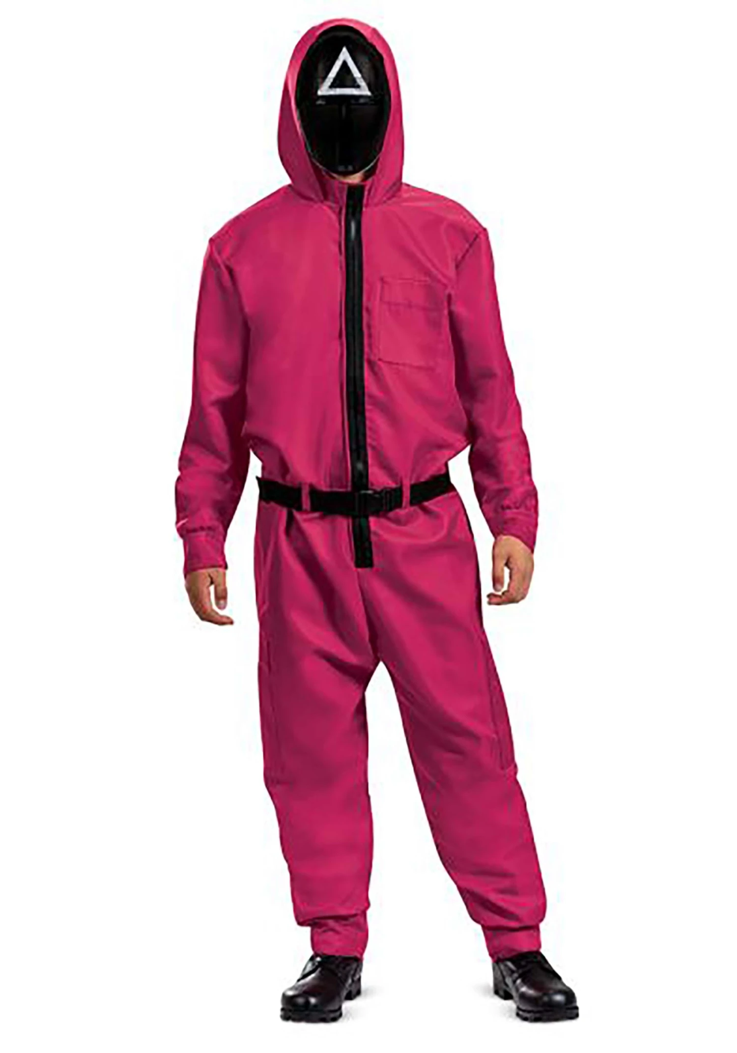 Disguise Squid Game Triangle Guard Adult Jumpsuit 4 Disguise Squid Game Triangle Guard Adult Jumpsuit - Image 2