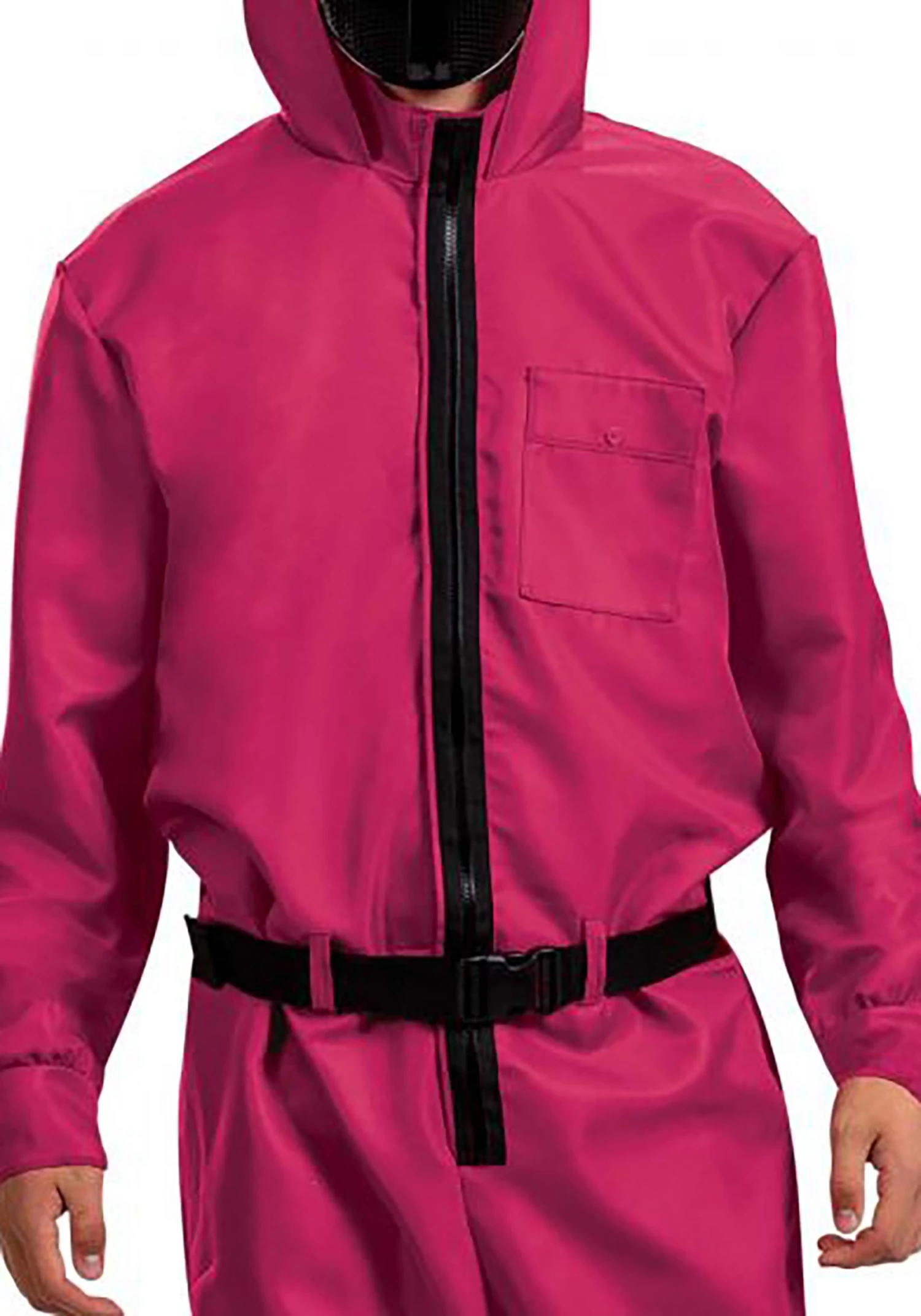 Disguise Squid Game Triangle Guard Adult Jumpsuit 7 Disguise Squid Game Triangle Guard Adult Jumpsuit - Image 5