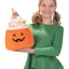 Squishmallow Lester The Pumpkin Shake Candy Pail -Halloween Costumes squishmellow lester the pumpkin shake treat pail