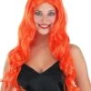 Long Wavy Orange Wig For Women 2 Long Wavy Orange Wig For Women -Halloween Costumes st patricks day orange wig