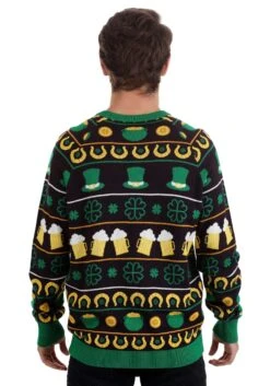 St Patrick's Fair Isle Adult Sweater -Halloween Costumes st patricks fair isle sweater alt 5
