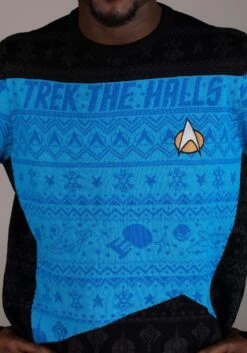 Star Trek Blue Christmas Sweater Accessory -Halloween Costumes star trek blue christmas sweater alt 4