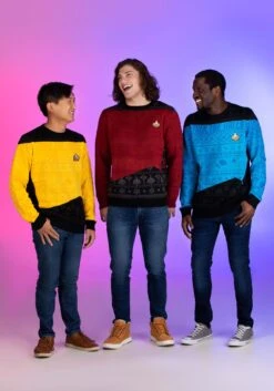 Star Trek Blue Christmas Sweater Accessory -Halloween Costumes star trek blue christmas sweater alt 7