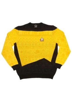 Yellow Star Trek Christmas Sweater -Halloween Costumes star trek yellow christmas sweater alt 14