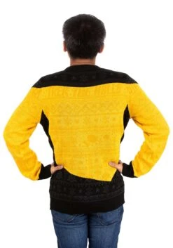 Yellow Star Trek Christmas Sweater -Halloween Costumes star trek yellow christmas sweater alt 7