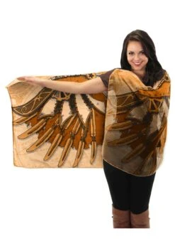 Steampunk Wings Brown Lightweight Scarf
