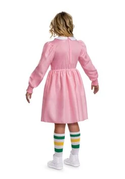 Disguise Stranger Things Deluxe Pink Dress Eleven Costume For Women 6 Disguise Stranger Things Deluxe Pink Dress Eleven Costume For Women -Halloween Costumes stranger things adult deluxe pink dress eleven costume alt 1