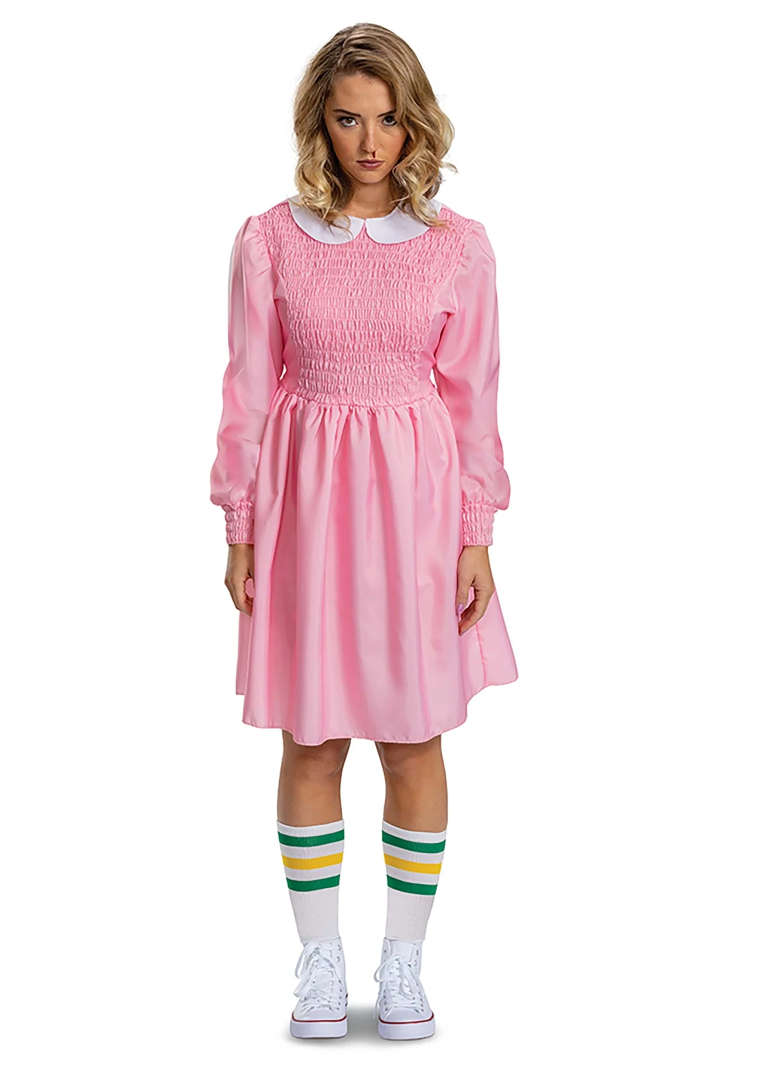 Disguise Stranger Things Deluxe Pink Dress Eleven Costume For Women 3 Disguise Stranger Things Deluxe Pink Dress Eleven Costume For Women