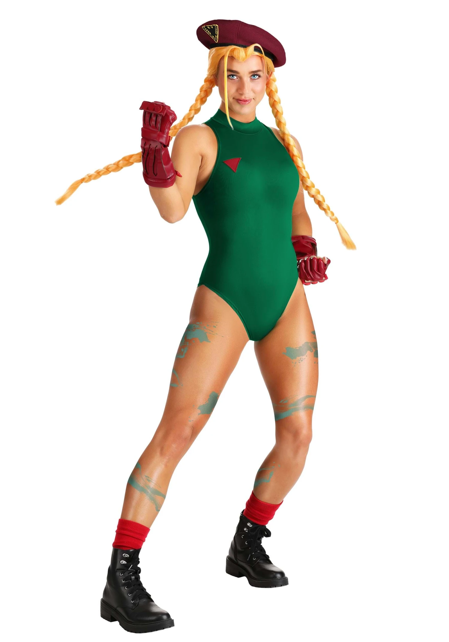 Street Fighter Cammy Costume Wig For Women 4 Street Fighter Cammy Costume Wig For Women - Image 2