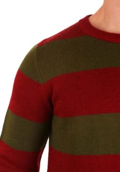 Striped Nightmare On Elm Street Freddy Sweater For Adults 19 Striped Nightmare On Elm Street Freddy Sweater For Adults -Halloween Costumes striped nightmare on elm street freddy sweater alt 1