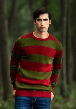 Striped Nightmare On Elm Street Freddy Sweater For Adults 25 Striped Nightmare On Elm Street Freddy Sweater For Adults -Halloween Costumes striped nightmare on elm street freddy sweater alt 12