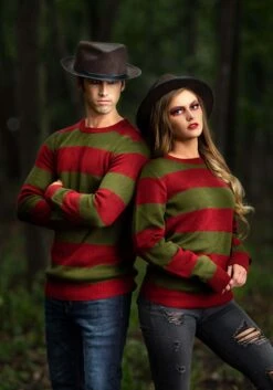 Striped Nightmare On Elm Street Freddy Sweater For Adults 26 Striped Nightmare On Elm Street Freddy Sweater For Adults -Halloween Costumes striped nightmare on elm street freddy sweater alt 13