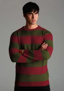 Striped Nightmare On Elm Street Freddy Sweater For Adults 24 Striped Nightmare On Elm Street Freddy Sweater For Adults -Halloween Costumes striped nightmare on elm street freddy sweater alt 7