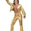 Men's Studio Disco Costume 2 Men's Studio Disco Costume -Halloween Costumes studio disco mens gold costume plain upd