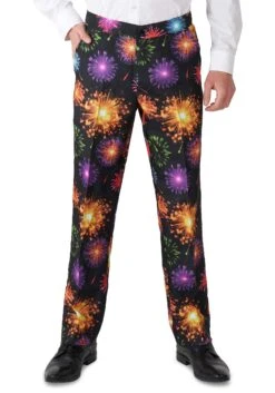 Suitmeister Black Suit With Fireworks 8 Suitmeister Black Suit With Fireworks -Halloween Costumes suitmeister black fireworks suit alt 2