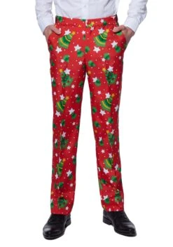 Suitmeister Red Christmas Tree & Stars Suit 9 Suitmeister Red Christmas Tree & Stars Suit -Halloween Costumes suitmeister christmas tree stars red suit alt 3