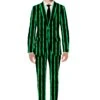 Suitmeister Oversized Glow In The Dark Black Pinstripe Suit -Halloween Costumes suitmeister oversized glow in the dark pinstripe black suit