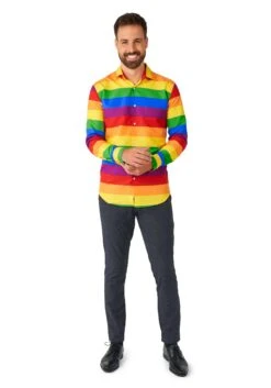 Suitmeister Rainbow Shirt For Men -Halloween Costumes suitmeister rainbow mens shirt alt 2