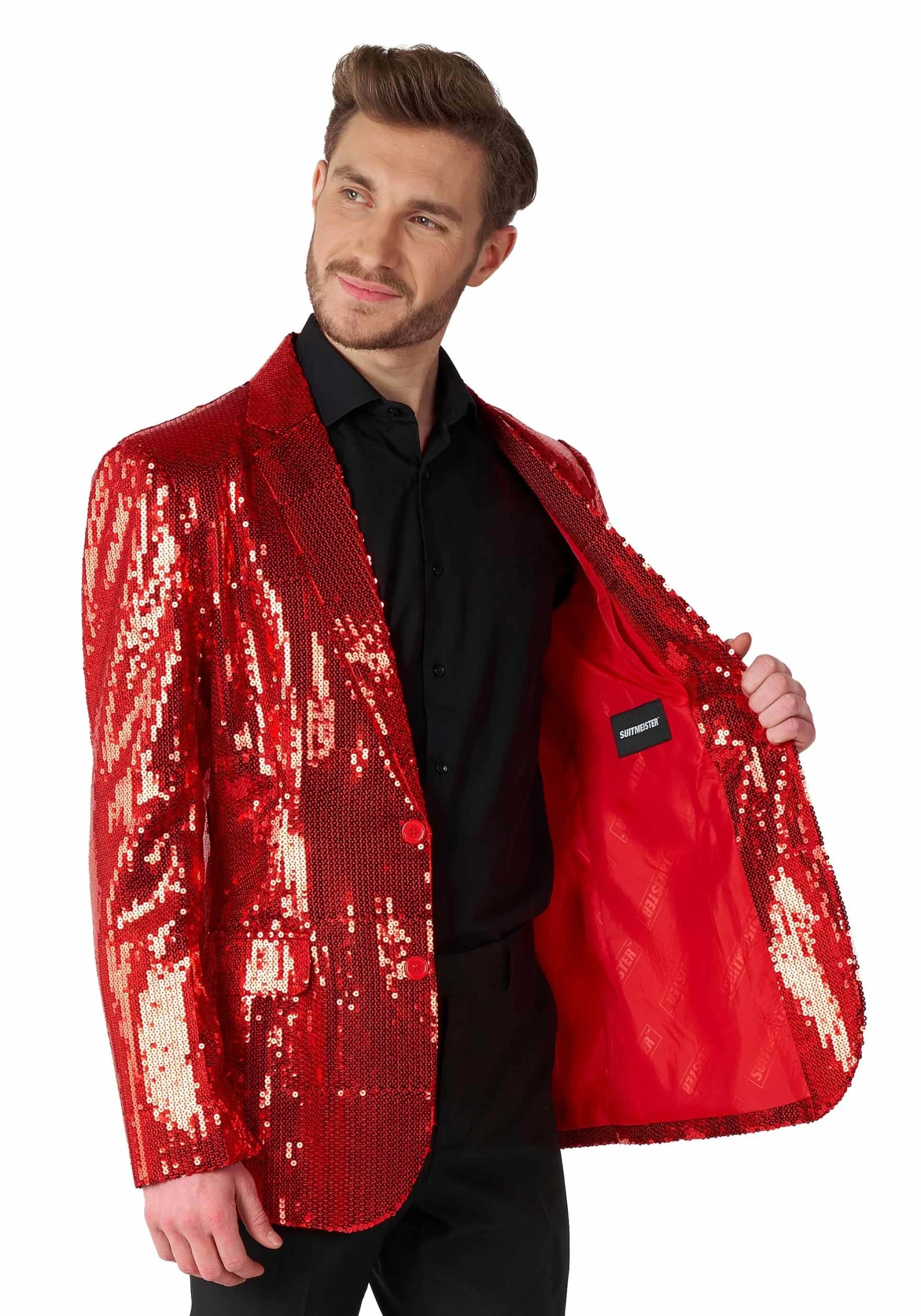 Suitmeister Sequins Red Blazer For Men 7 Suitmeister Sequins Red Blazer For Men - Image 5
