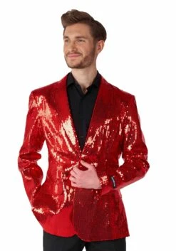 Suitmeister Sequins Red Blazer For Men 10 Suitmeister Sequins Red Blazer For Men -Halloween Costumes suitmeister sequins red mens blazer alt 4