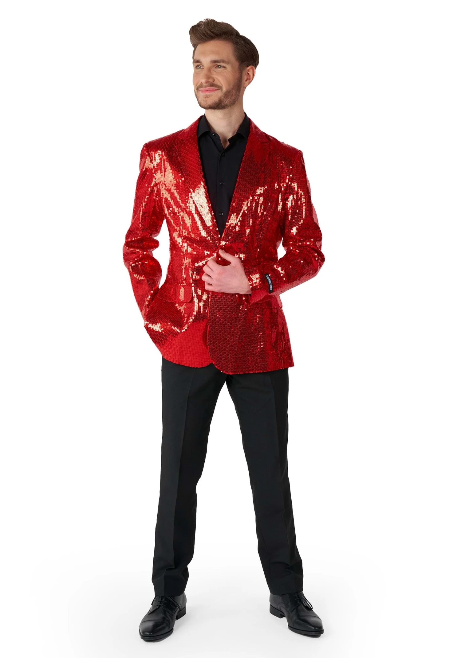 Suitmeister Sequins Red Blazer For Men 3 Suitmeister Sequins Red Blazer For Men