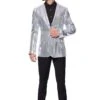 Silver Sequins Blazer From Suitmeister -Halloween Costumes suitmeister sequins silver blazer