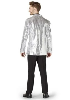 Silver Sequins Blazer From Suitmeister -Halloween Costumes suitmeister sequins silver blazer alt 1