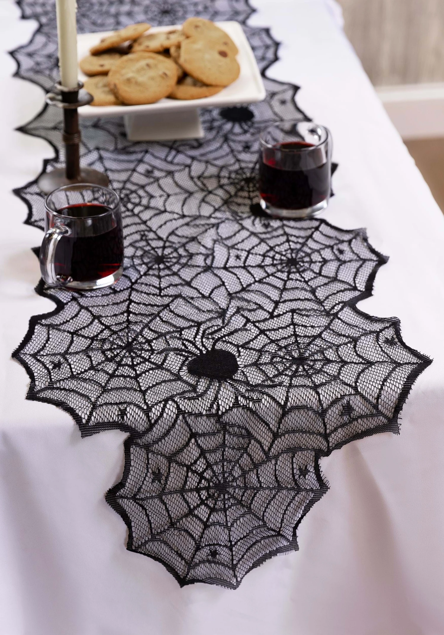 Swarm Of Spider Webs Table Runner Decoration 3 Swarm Of Spider Webs Table Runner Decoration