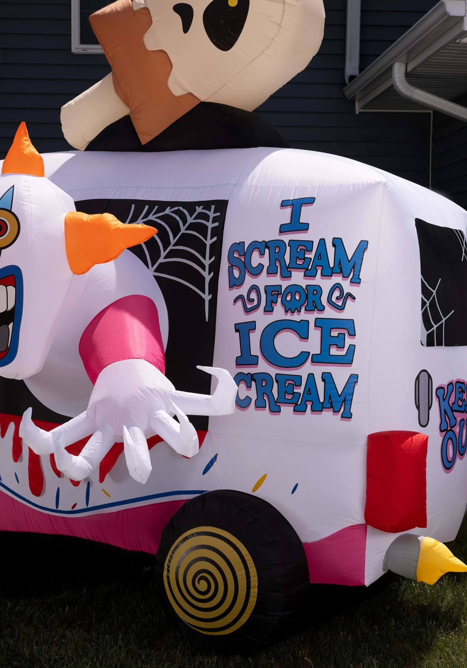 8FT Inflatable Killer Evil Clown Sweet Shrieks Ice Cream Truck Halloween Decoration 4 8FT Inflatable Killer Evil Clown Sweet Shrieks Ice Cream Truck Halloween Decoration - Image 2