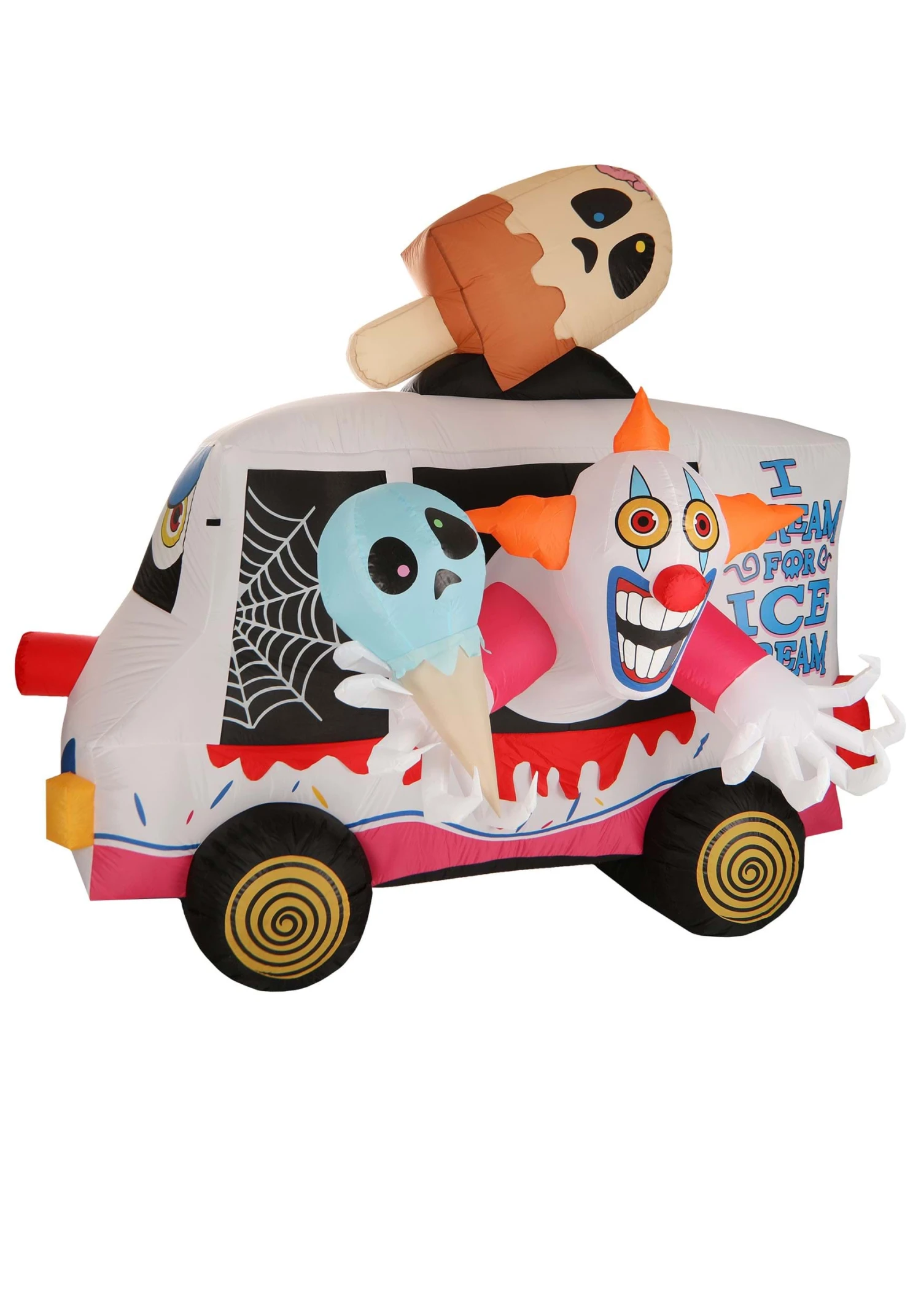 8FT Inflatable Killer Evil Clown Sweet Shrieks Ice Cream Truck Halloween Decoration 10 8FT Inflatable Killer Evil Clown Sweet Shrieks Ice Cream Truck Halloween Decoration - Image 8