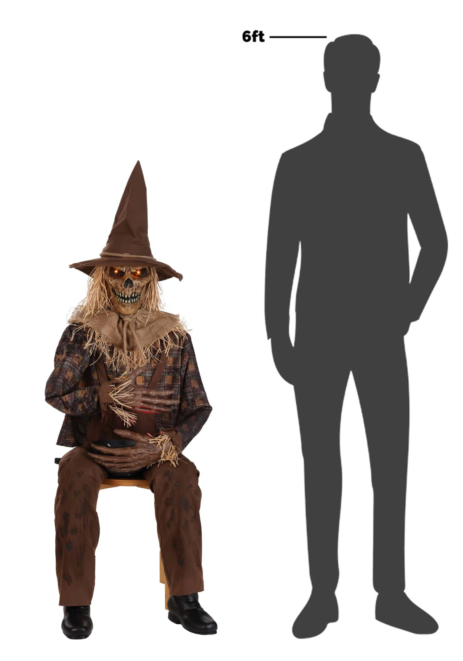 4.8FT Swiping Scully The Seated Scarecrow Animatronic Decoration - Tekky 9 4.8FT Swiping Scully The Seated Scarecrow Animatronic Decoration - Tekky - Image 7