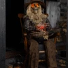 4.8FT Swiping Scully The Seated Scarecrow Animatronic Decoration - Tekky 1 4.8FT Swiping Scully The Seated Scarecrow Animatronic Decoration - Tekky -Halloween Costumes swiping scully the seated scarecrow animatronic new